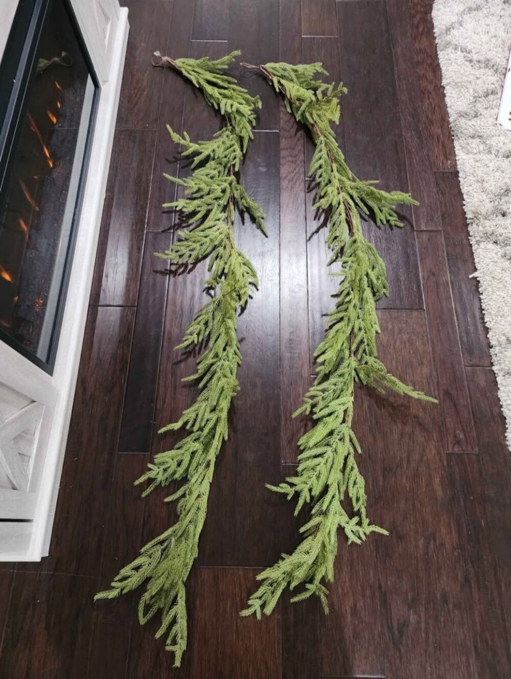 (Set Of 2) Real Touch Norfolk Pine Christmas Garlands